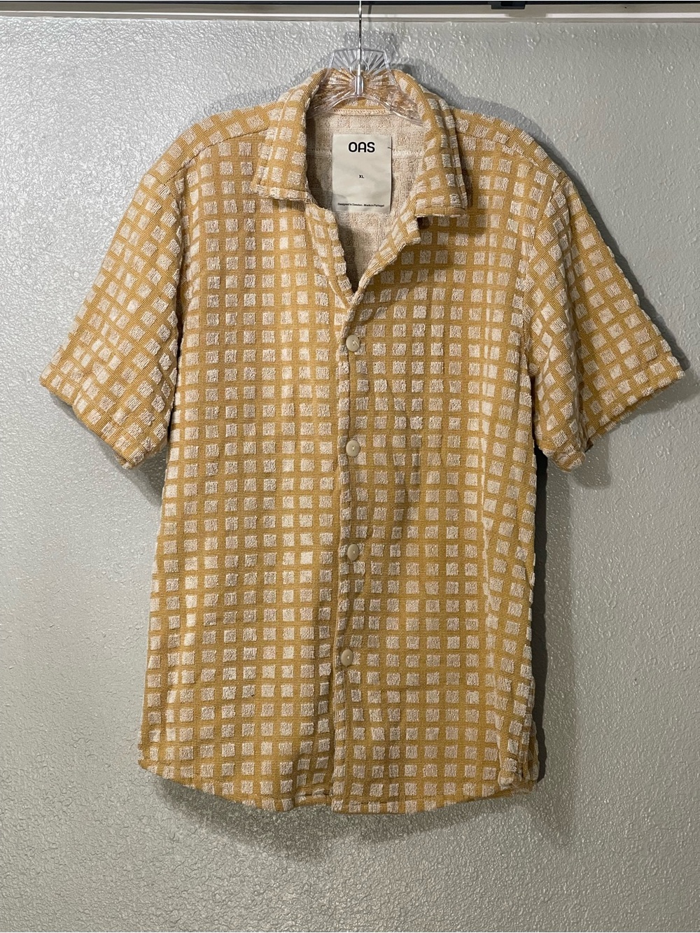 OAS COMPANY Sculpt Box Cuba Terry-Cloth Shirt - Size XL